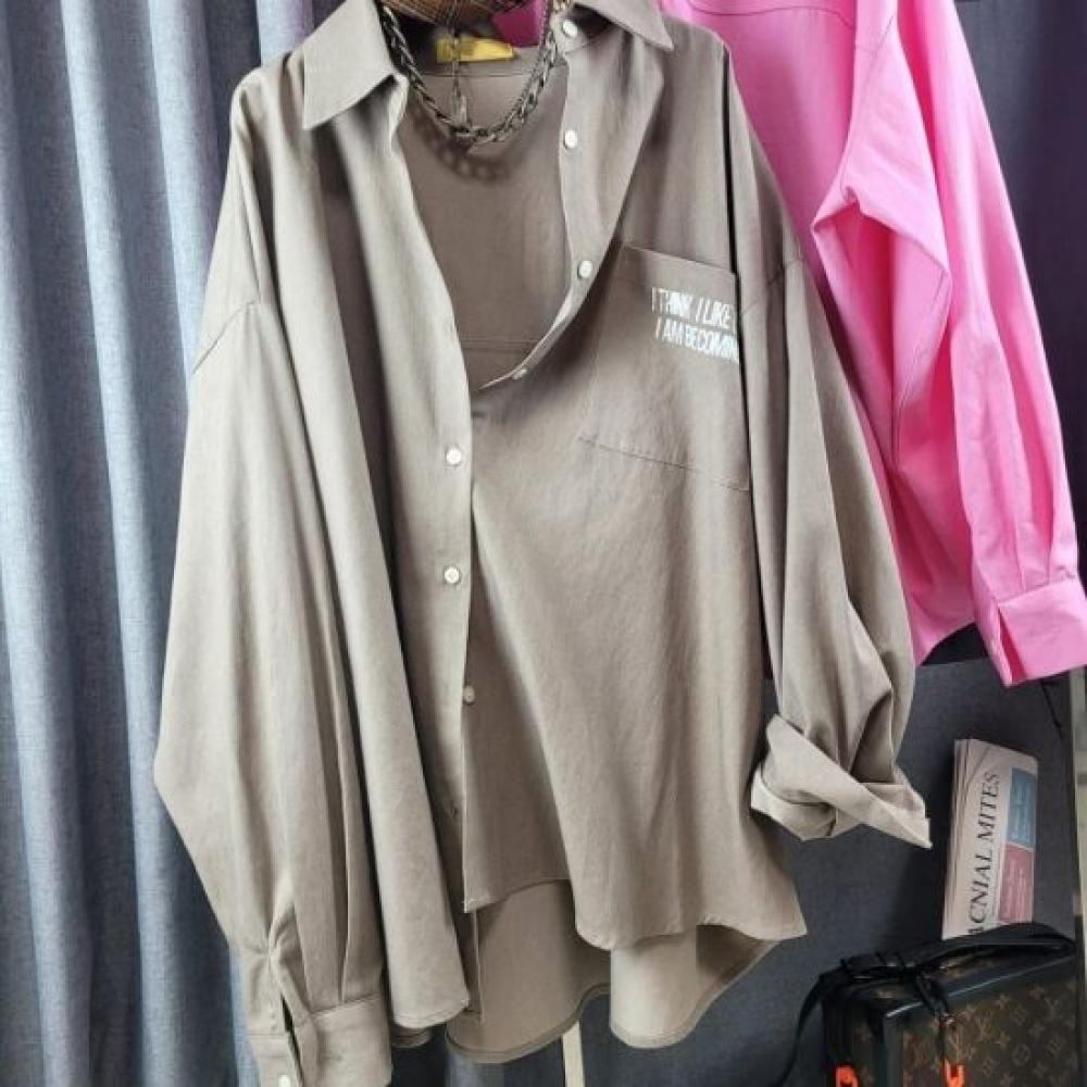 C S In The Room overSize Long Sleeve Shirt 3Color Im vIntage letterIng