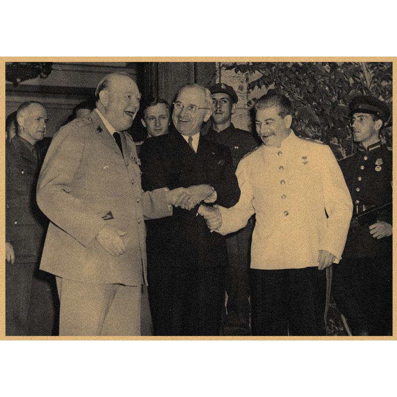 Großes inspirierendes Winston Churchill Retro Kraftpapier Poster für die Wanddekoration im Studentenwohnheim