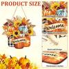 Fall Door Sign Wooden Autumn Pumpkins Door Hangers Maple Wall Decors for Outdoor Porch Wall Fall Harvest Hanging Decorations