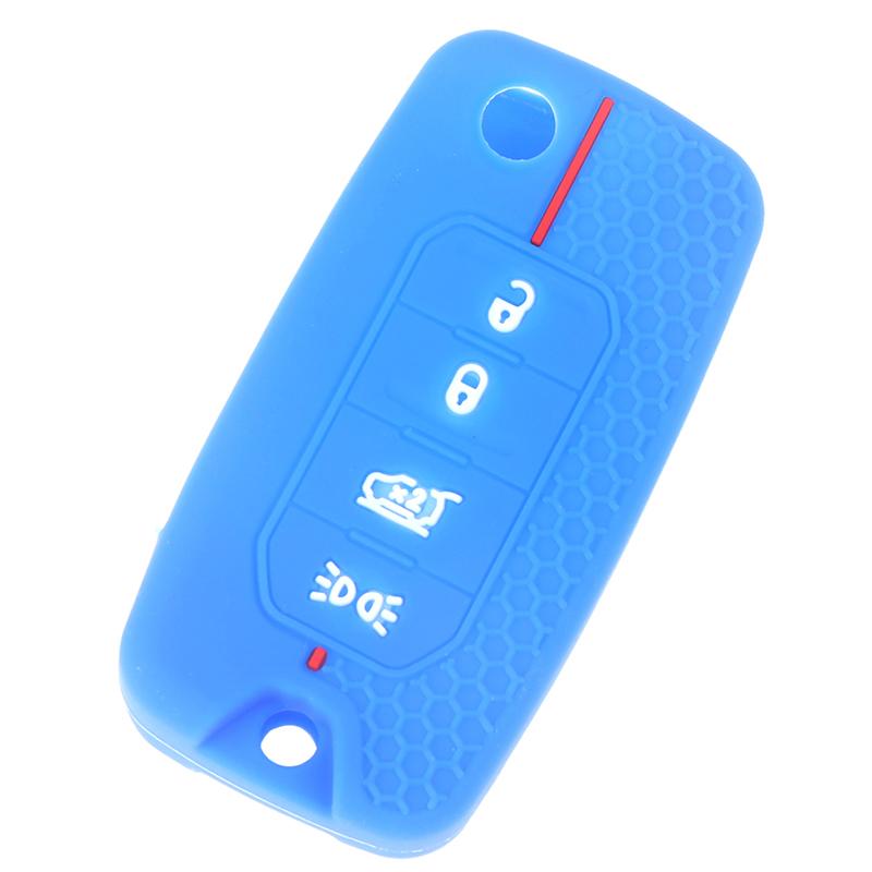 Silikon Schlüsselanhänger Autoschlüsselhülle Schlüssel Schale Abdeckung Für Jeep Cherokee Compass S Renegade Grand Commander Forjcuv Charger