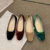 French Flat-bottomed Bow Single Shoes Women's 2025 New Spring Retro Grandma Shoes Ballet Shoes One Pedal Ladyshoes