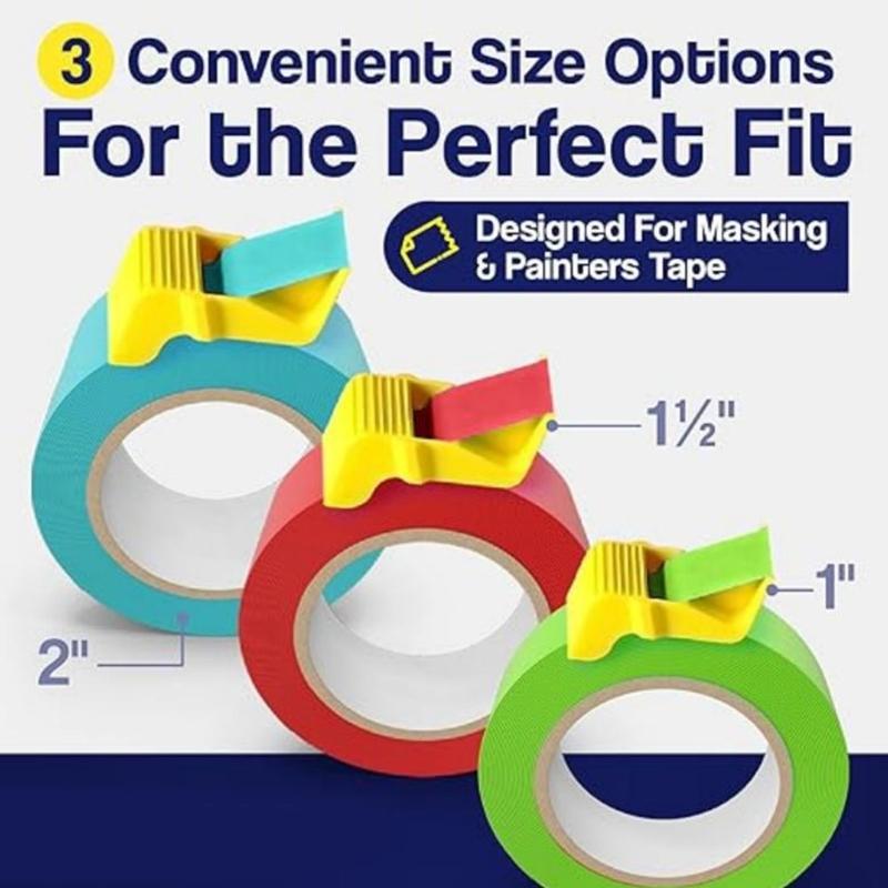 3Pieces Practical Tape Dispenser Sealing Tape Holders Practical Tape Dispenser for Crafting and Professional Use