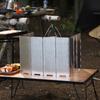 10-Panel Camping Stove Windshield Portable Lightweight Outdoor Hiking Picnic Metal Windproof Butane Gas Stove