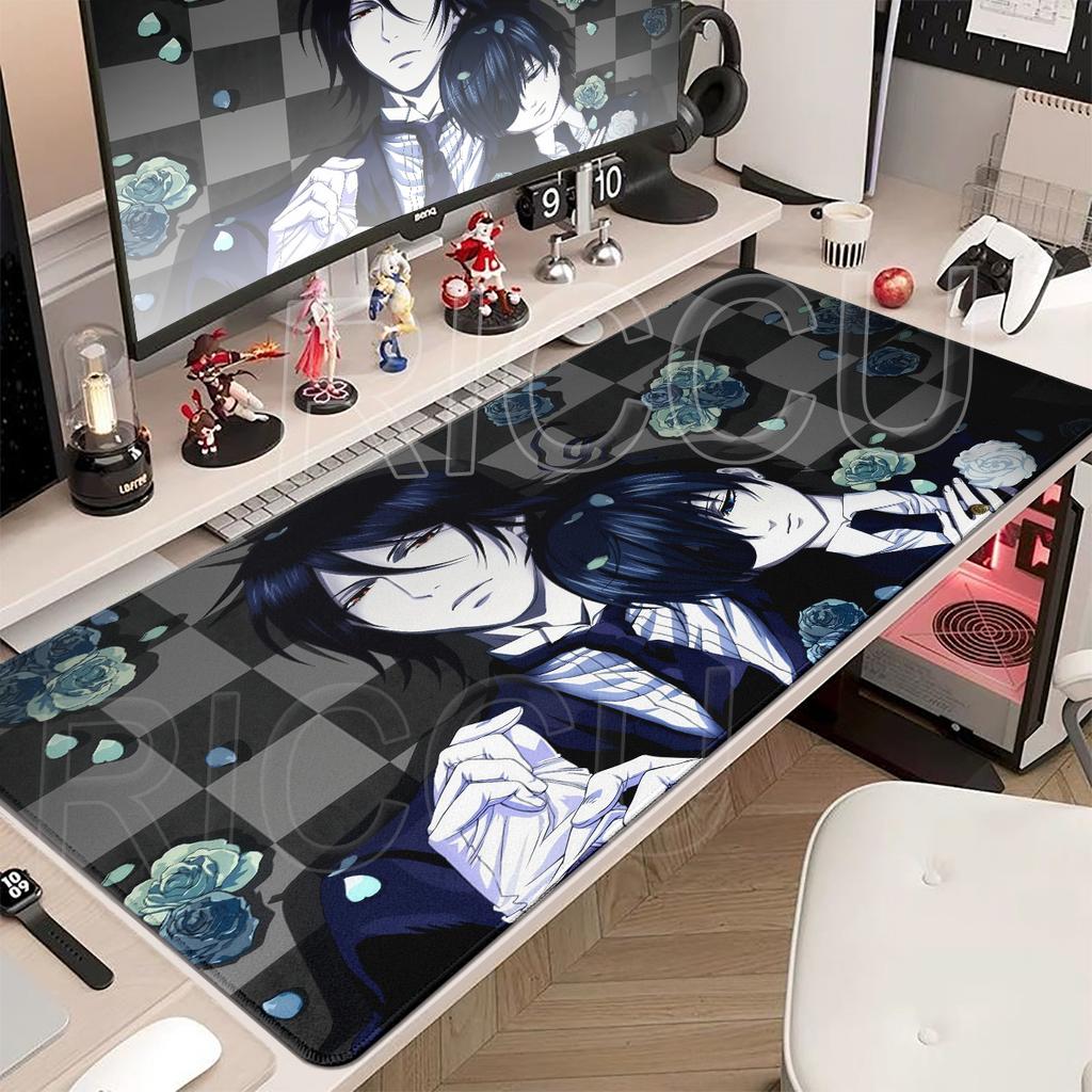 PC Black Butler Mouse Pad Game Player Computer Accessories Table Pad Laptop Keyboard Pad Large Non-Slip Carpet Anime Mousepad