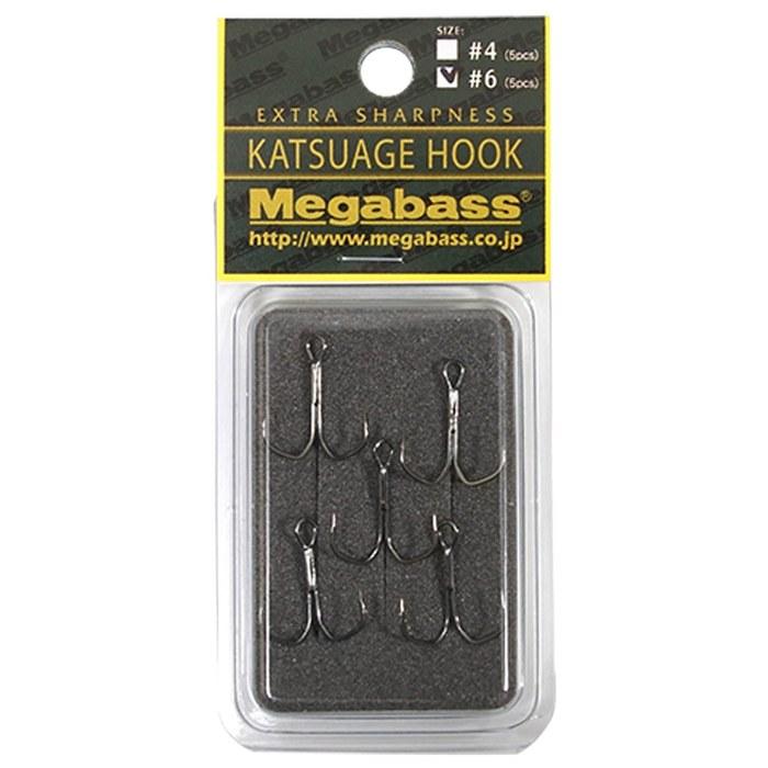 Megabass KATSUAGE HOOK #6 (5 count)