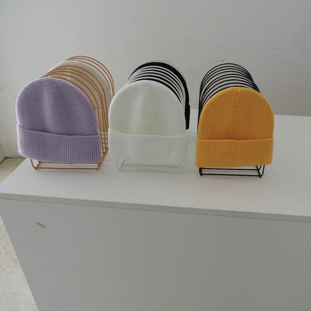 Iron Wire Beanie Display Rack Sturdy Prevent Fold Damage Knitted Cap Holder Heavy Duty Space-Saving Hat Organizer
