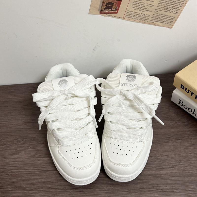 Fashion 2024 New Cute Board Shoes Korean Simple Fashion Thick Bottom Casual Hundred Small Shoes Comfortable Running Shoes