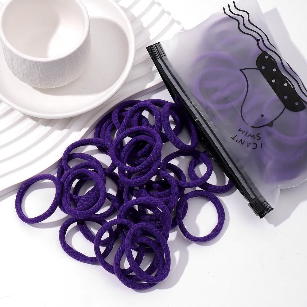 20/50Pcs Women Girls Basic Hair Band 4.5cm Simple Solid Colors Elastic Headband Hair Ropes Ties Hair Accessories Ponytail Holder