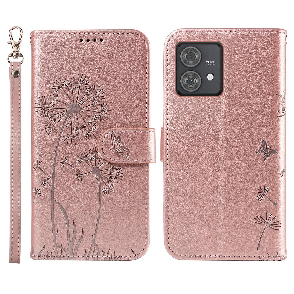For Motorola Edge 40 Neo 5G Leather Case Wallet Phone Cover Dandelion Imprint