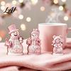 Wooden Snowman Ornaments 3PCS Christmas Ornaments Decorative Cute Festive Figures Creative Seasonal High-definition Printing Crafts for Holiday