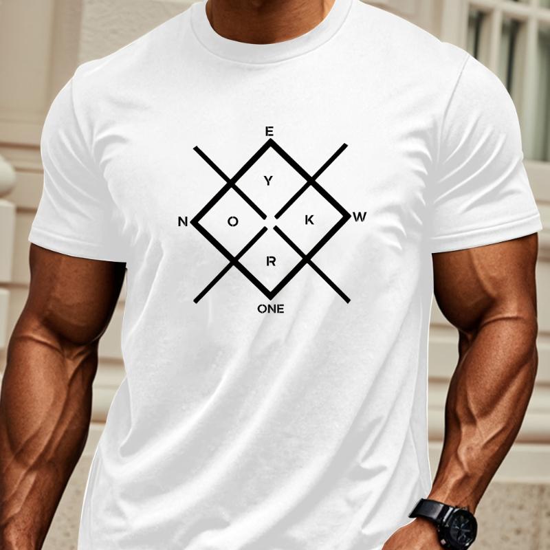 

EY NORKW One Graphic T-Shirt,Soft Breathable & Fade-Resistant, Classic Fit for Daily Casual Wear XXL білий