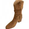 Coarse Heel French Retro Pointed Western Cowboy Short Boots Women's Boots New In Autumn and Winter 2025