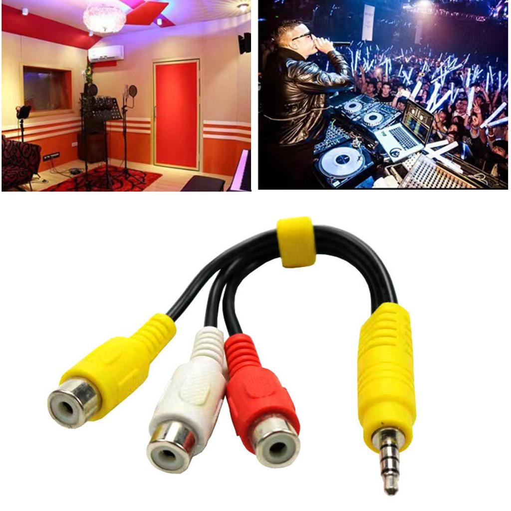 3.5mm Male To 3RCA Female Stereo Splitter Cable 3.5mm Male To 3RCA Female Sound Composite Adapter for Laptop Phone
