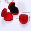 1Pc High End Plush Heart-Shaped Ring Gift Box, Plush Ring Storage Box, Exquisite Heart-Shaped Ring Jewelry Box Used for Proposal Engagement Wedding