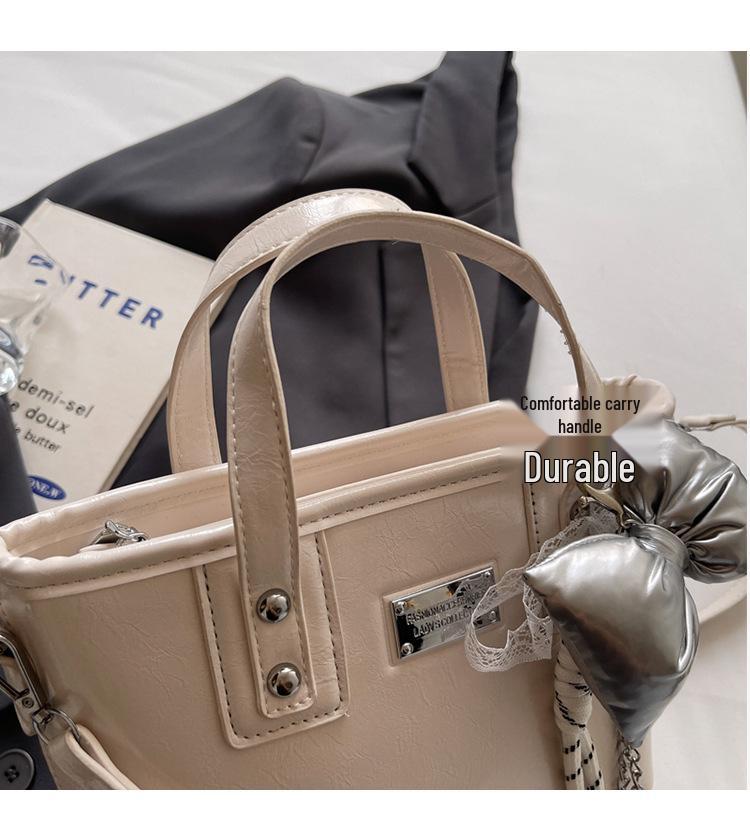 2025 Fashion Bowknot Basket Handbag - High-End Textured Crossbody Bag