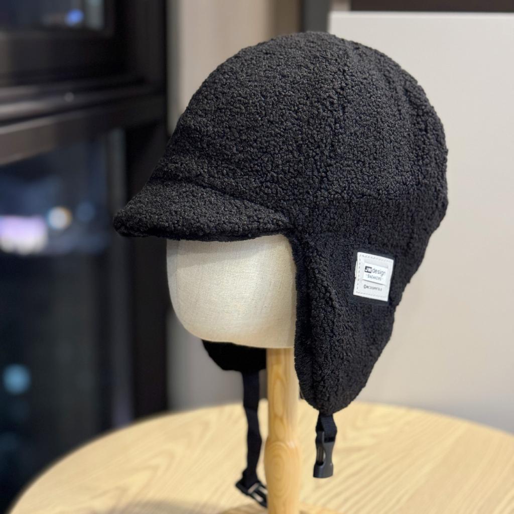 New Outdoor Cold Proof Lei Feng Hat for Men In Winter Plus Velvet and Thickened Warm Cotton Hat for Women Lamb Velvet Ear Protection Flying Hat