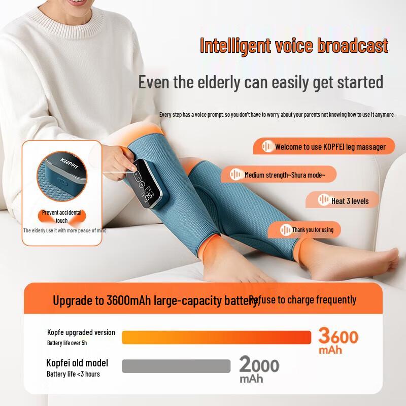 Keepfit Wireless Air Wave Leg & Calf Massager