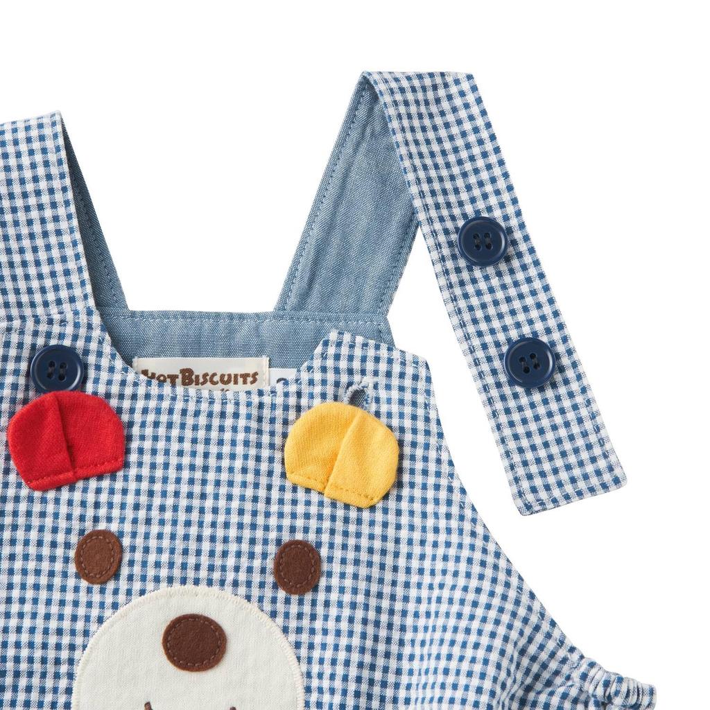 HOT Rompers for boys and baby navy blue x S [MIKIHOUSE BISCUITS] girls, clothes, white, (70-80cm) 70-1527-495