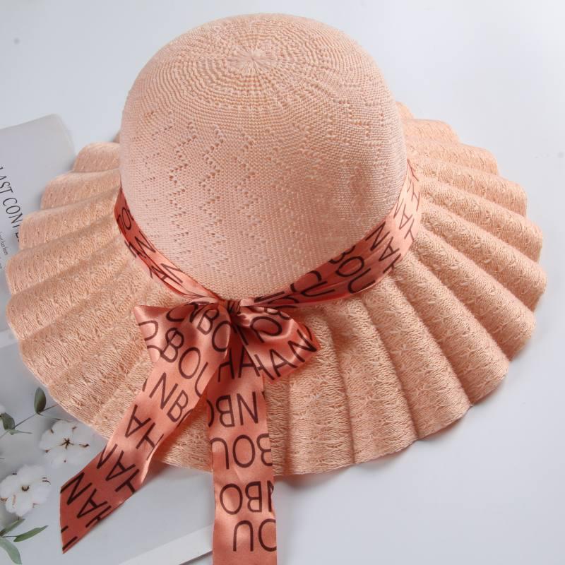 Women's Fashionable Sun Protection Wide Brim Straw Hat for Summer Beach and Scenic Outings