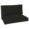 Two Piece Seat Pallet And Back Cushions Black