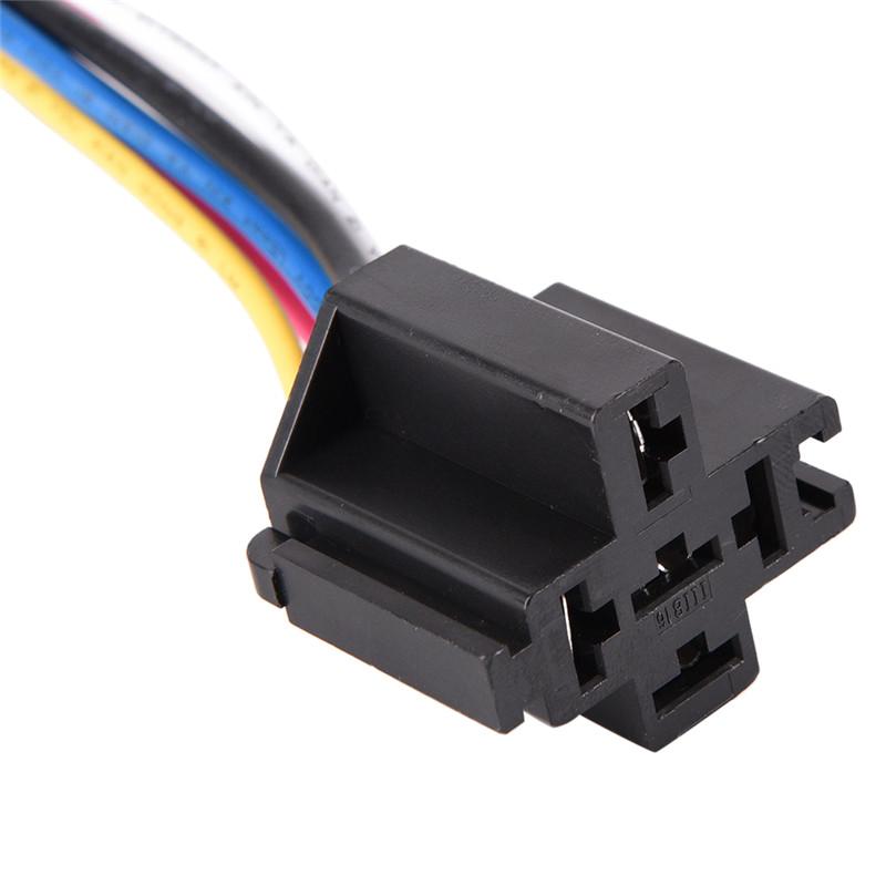 Waterproof Automotive Relay 12v 5pin 40a Car With Black Red Copper Terminal Auto Socket 1pc Relays 5