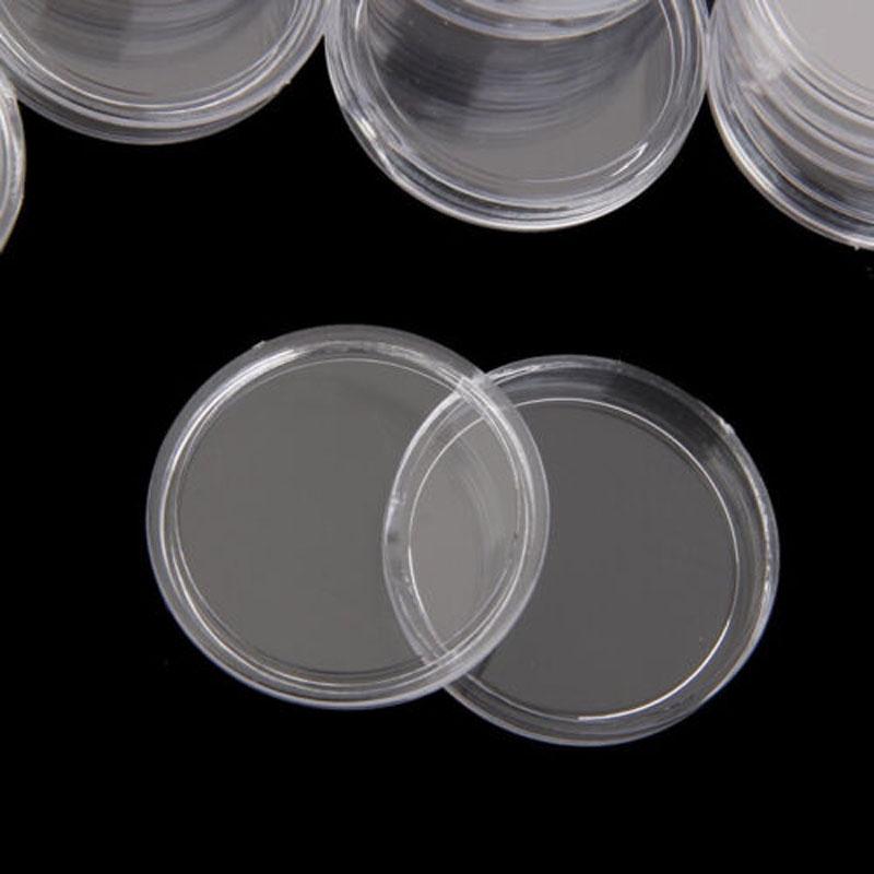 Supplies Coin Box Holders Clear Capsules Containers Storage Transparent