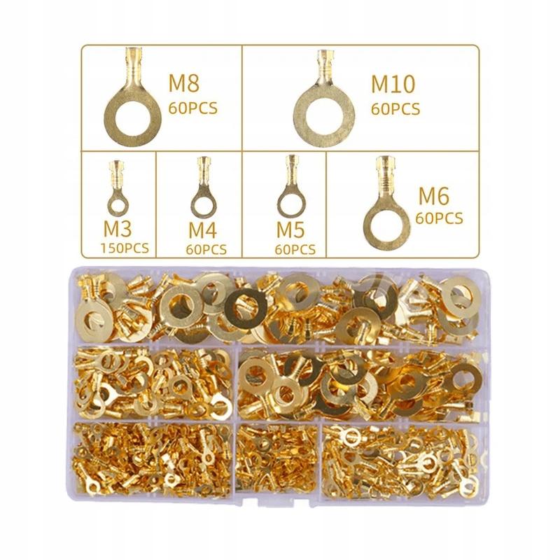 Set of eyelet connectors (M3-M10) 450 pcs in a case