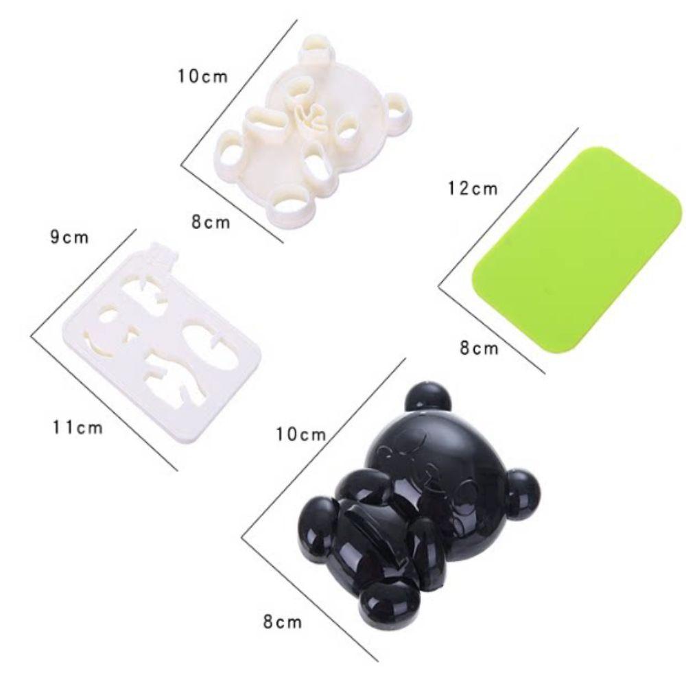 Food Grade Silicone Rice Ball Mold Cute Panda Shape ABS Onigiri Maker Easy Release Hand Press Sushi Maker Mold Party Picnic