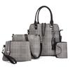 Fashion Women's Bags, New Mother and Child Bags, Four-piece Women's Handbags, Striped Retro Oblique Span Shoulder Bags