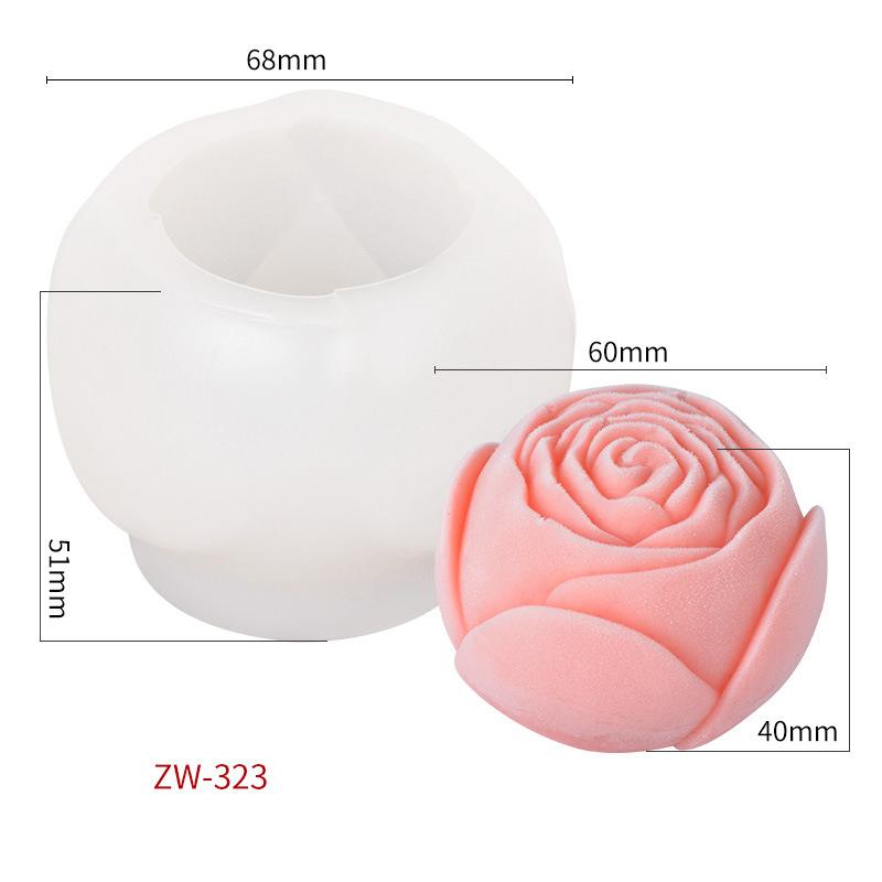 3D Lotus Rose Hibiscus Flower Silicone Molds Diy Flower Candle Soap Gypsum Crafts Resin Making Mold Chocolate Cake Baking Tools