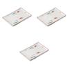 Set of 3 Rectangular Pottery Plates X X Pottery Setomonohonpo Red-painted Tsuyu-kusa [20.9 14.3 2.8 Cm] Plates, Ceramic,
