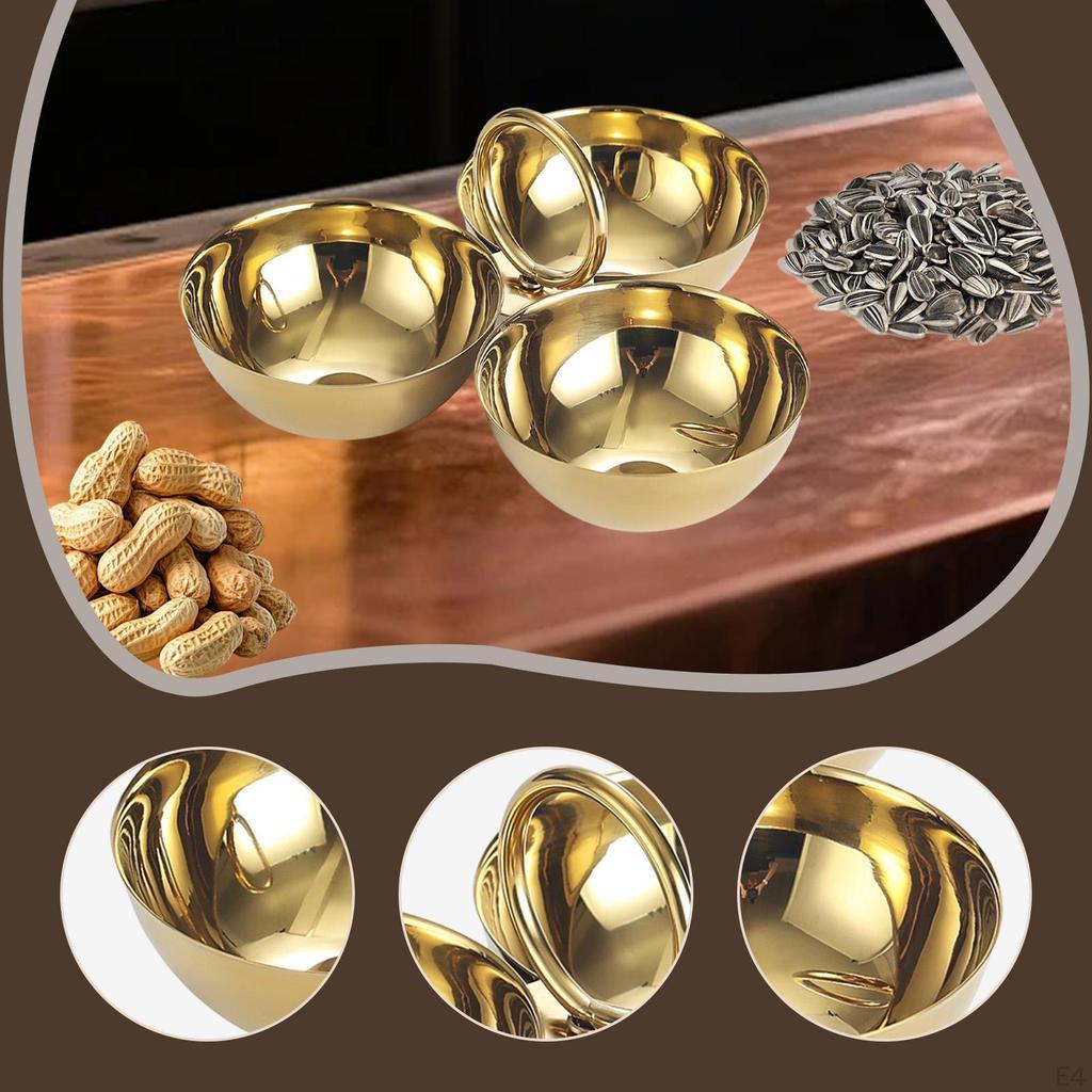Stainless Steel Snack Serving Bowls Appetizer Platter Multipurpose Portable Plates for Hosting