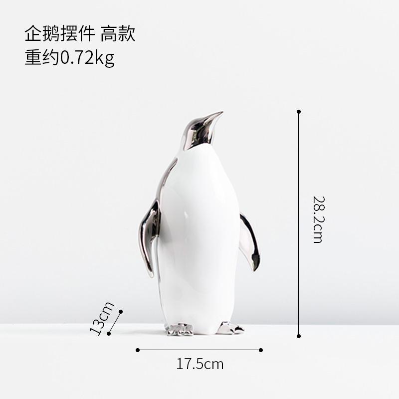 Pryskyřice Zvíře Tučňák Kreslený Roztomilý Kawaii Dekorace Dům Domov Obývací Pokoj Konferenční Stolek Stůl Kreativní Řemesla Soška Doplňky