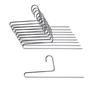 MAWA Hangers for Long and Scarves KH35U of Non-Slip Trousers, Skirts, - Single, White, (Set 10)