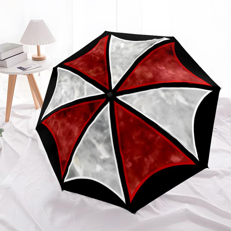 1 PC Automatic Folding Umbrella - Cartoon Pattern, Portable & Foldable Design with 8 Ribs, Christmas Birthday Gifts