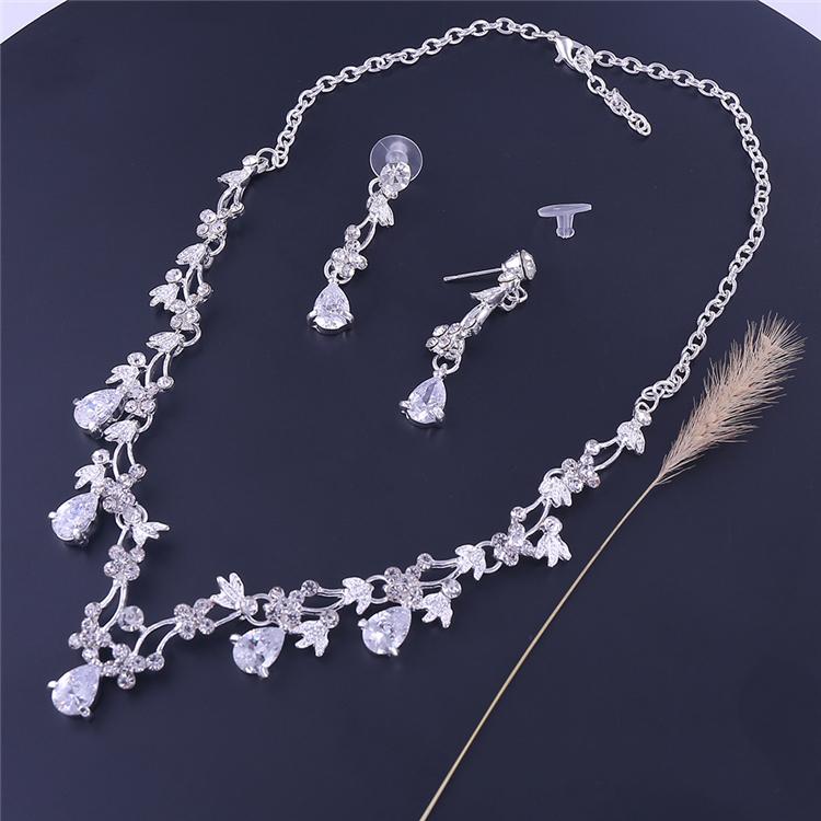 Bridal Headpiece Silver Crystal Wedding Hair Jewelry Bridal Accessories Set
