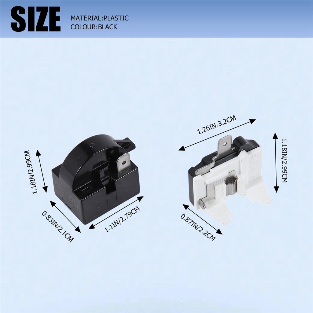 1 Pin QP2-4.7 PTC Starter Relay,1 Pin Refrigerator Starter Relay and 6750C-0005P Refrigerator Overload Protector