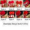 2pcs Ancient Style New Year's Red Plush Hair Rope Elastic with Tassel Chinese Children Hair Band Universal Elastic Hair Bands