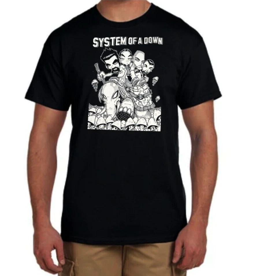System of a Down Heavy Metal Band Men s Black T-Shirt 2XL
