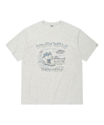 WACKY WILLY Kiki Travel Series Gangneung T-Shirt Light Gray