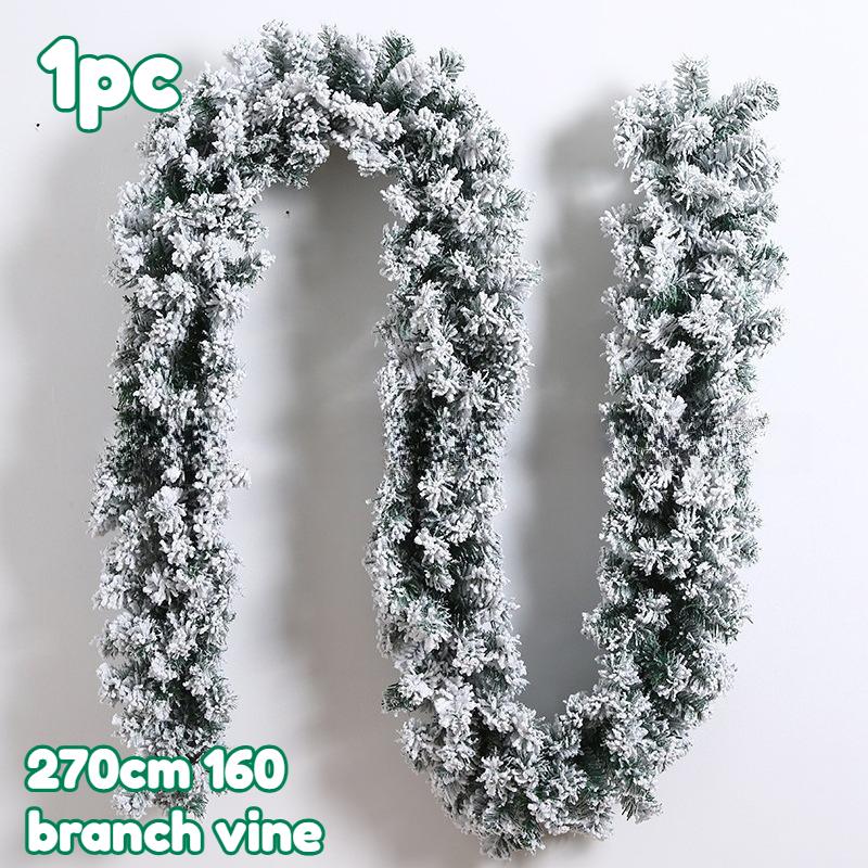 

1 шт. Розкішна засніжена соснова гірлянда Різдвяний декор для дому та вулиці Святкова підвісна прикраса Реалістична зимова штучна рослина