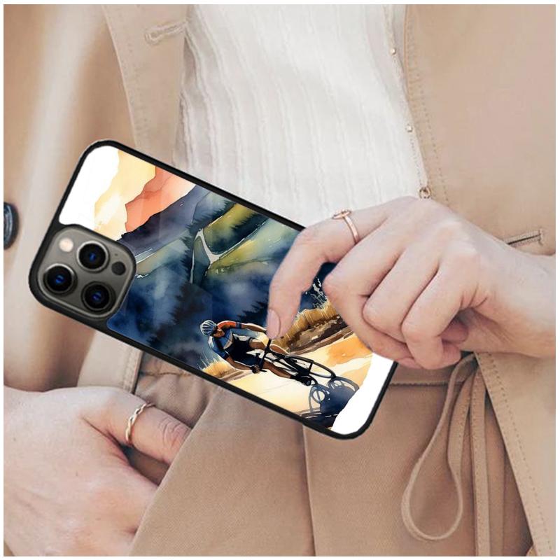 Mountain Bike 2 Watercolour Magnetic Phone Case For APPLE iPhone 17 Air 16 14 13 12 Pro Max 15 Plus Wireless MagSafe Cover
