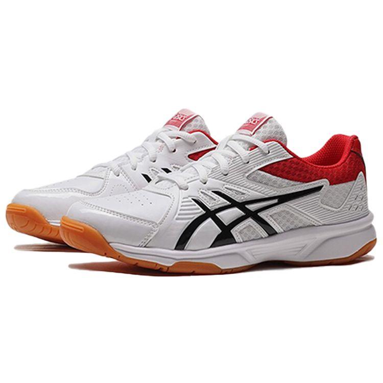 Asics Court Break White Red Unisex Indoor Court Badminton Shoes 1071A003-110