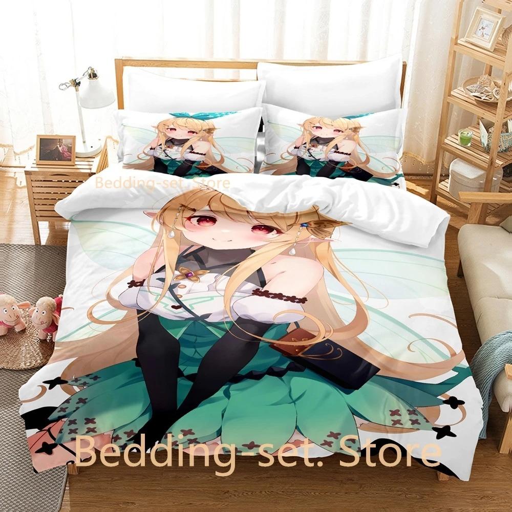 Pomu Rainpuff Anime Bedding Set Single Twin Full Queen King Size Duvet Cover Bed Sheet Set for Adult Kid Bedroom