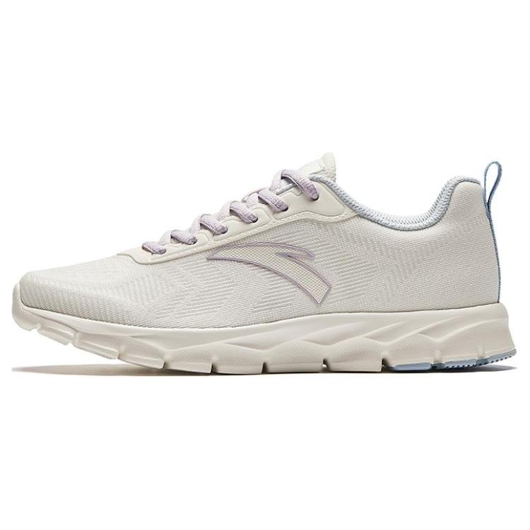 New Anta Durable Breathable Low Top Running Shoes Women's White Purple Blue 922425529-2