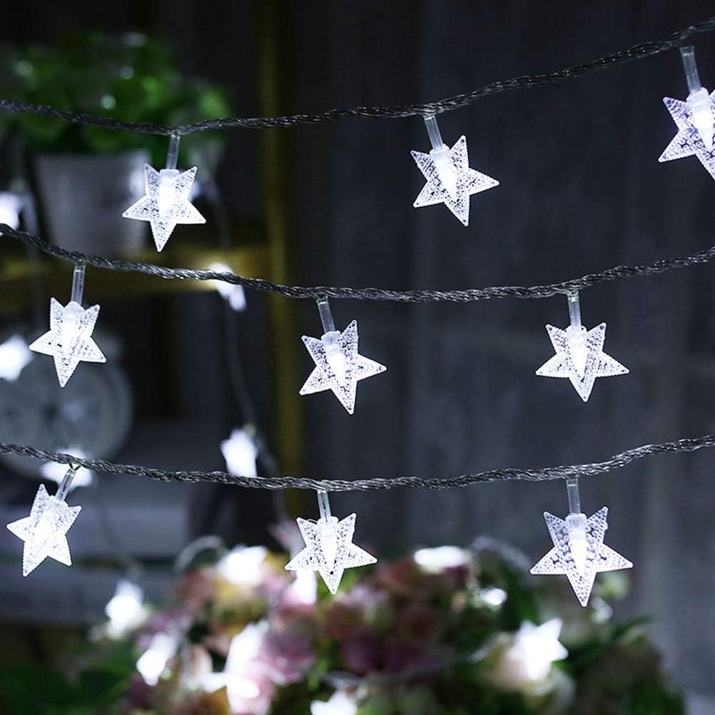 10M 80leds Star String Lights Twinkle Garlands Light Christmas Lamp For Holiday Xmas Party Wedding Outdoor Decoration
