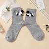 Women's Cute 3D Plush Animal Crew Socks Breathable Cotton Mid-Calf Socks Cartoon Panda Dog Bunny Cat Design Casual Socks for Daily Wear