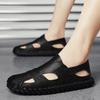 Mode Strandurlaub Herren Sandalen Echtes Leder Rindsleder Gladiator Römer Herren Fahrsandalen Outdoor Weich Waten Wanderschuhe Sandalen