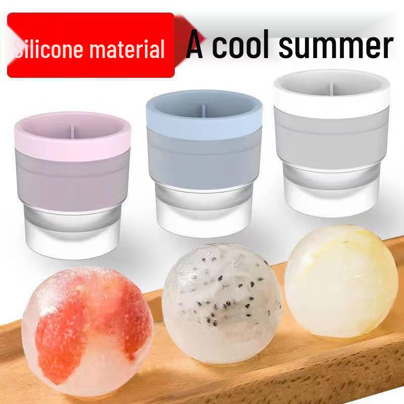 Ice Maker Silicone Mold for Large Whiskey Ice Balls and Cubes