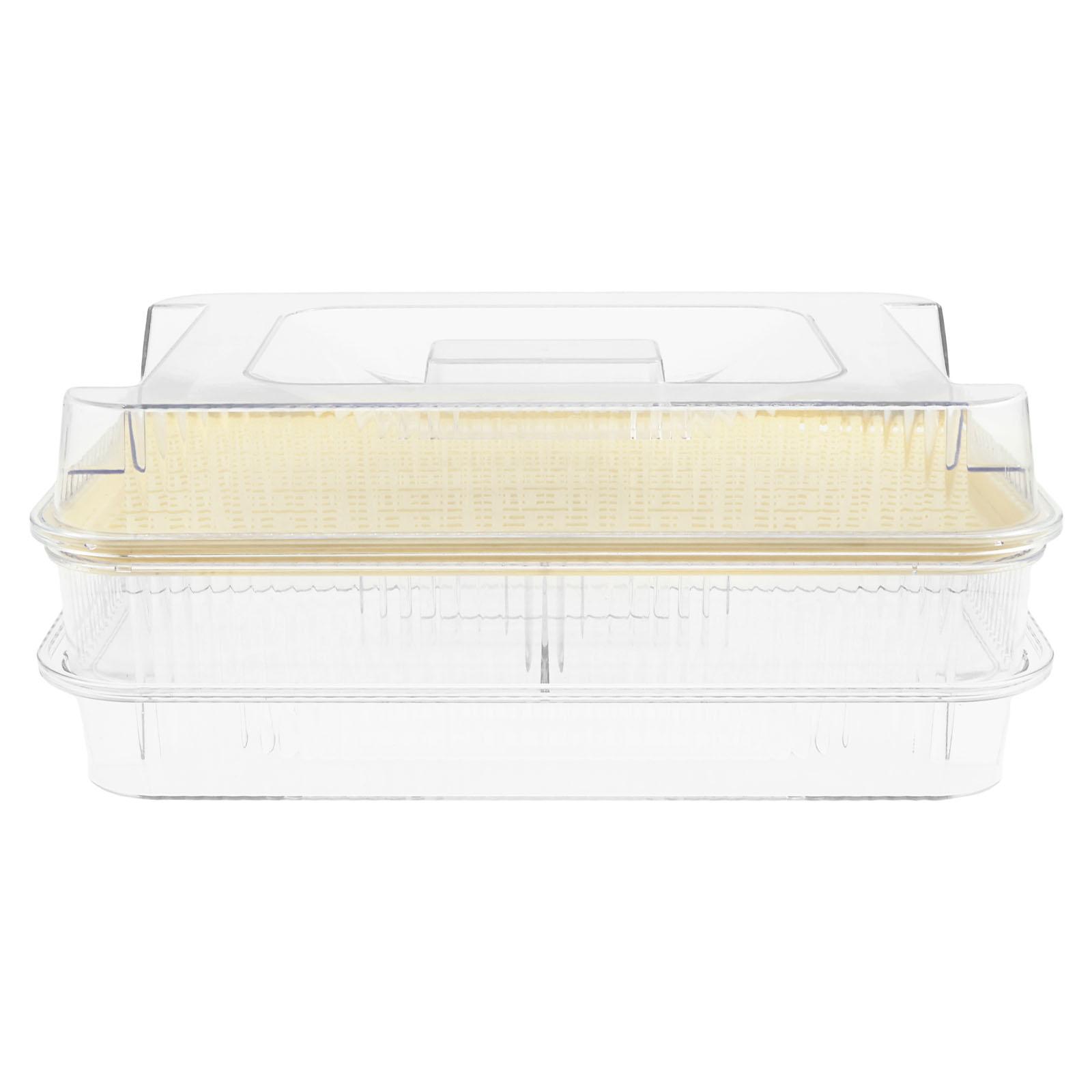 

3 Layer Plastic Clear Chilled Party Platter With Lid Lightweight Detachable Fruit Ice Serving Tray for Shrimp Cocktail Appetizer прозрачный